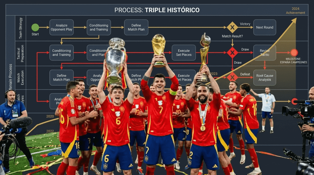 Selección española campeona del Mundial 2026. Imagen creada con IA